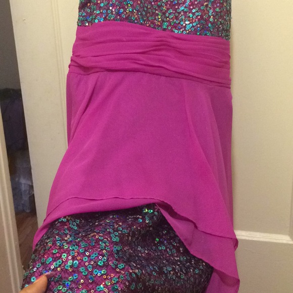 Sequins high low prom dress - Picture 4 of 8